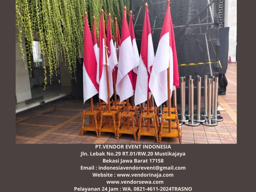 Sewa Tiang Pataka atau Bendera VIP Kayu Jakarta