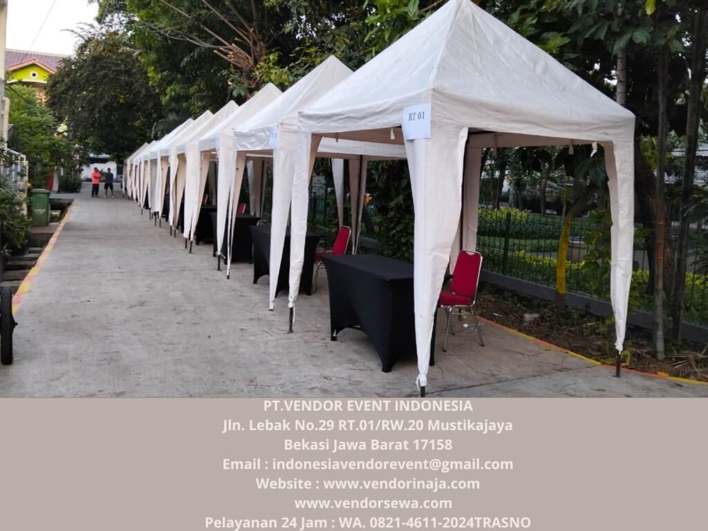 Rental Tenda Type Bazar Atap Putih Ukuran 2x2m Jakut