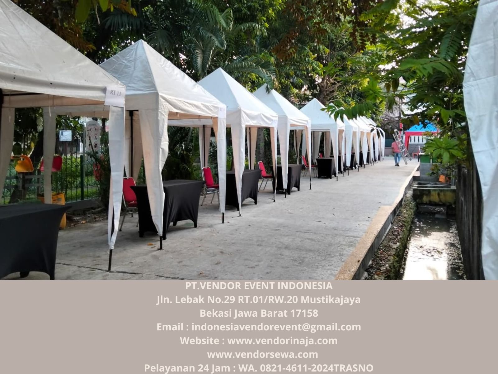 Rental Tenda Type Bazar Atap Putih Ukuran 2x2m Jakut