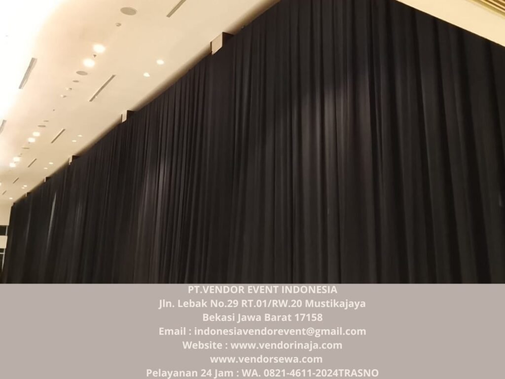Rental Black Curtain Lotto Tebal Event Hotel Marga Depok