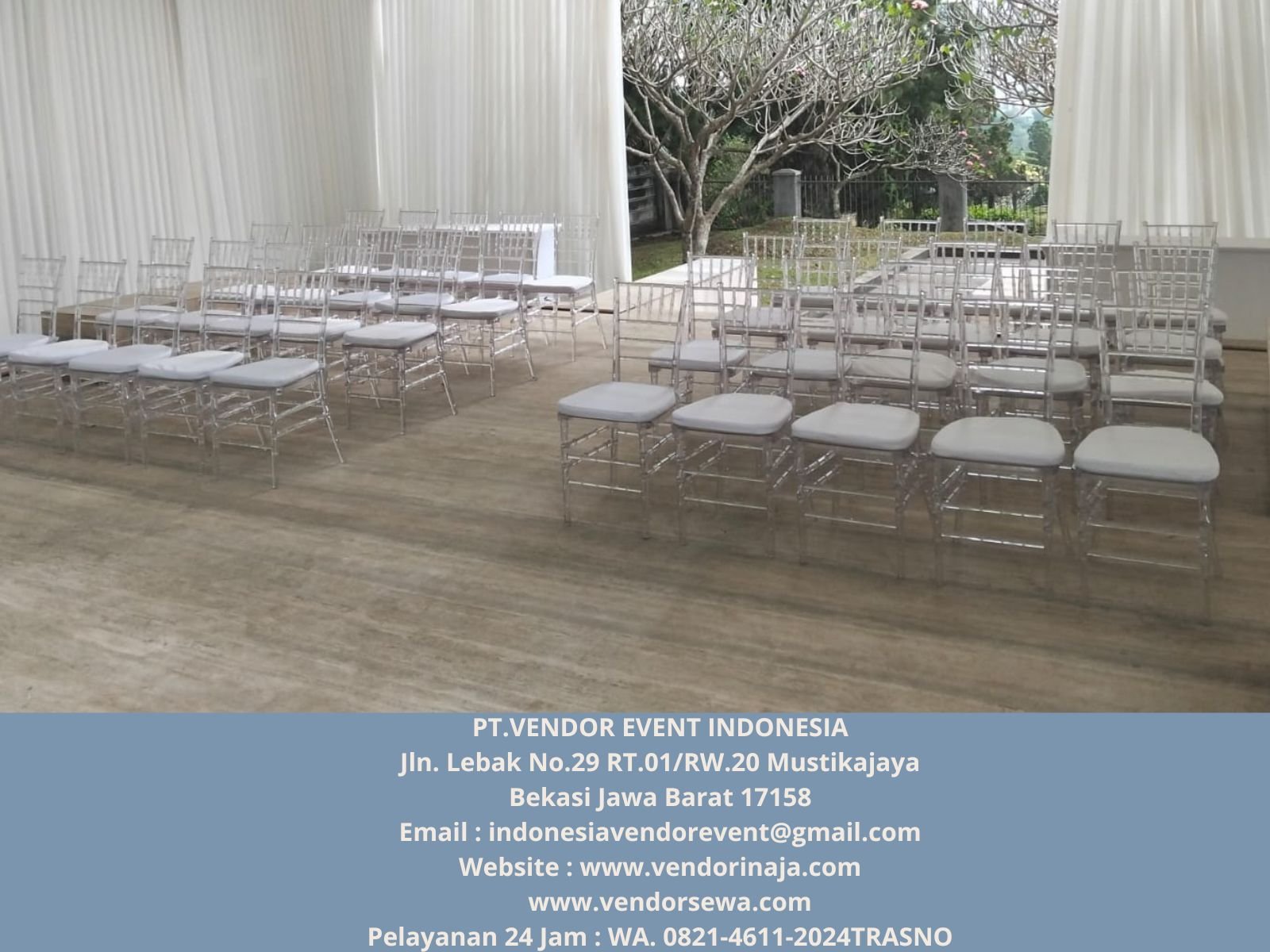 Rental Kursi VIP Type Tiffany Acrylic Bening Jakarta