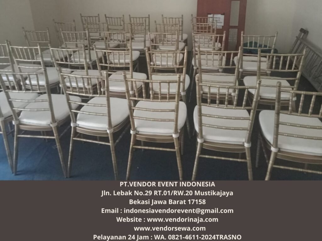 Rental Kursi Tiffany VIP Gold Silver Bogor