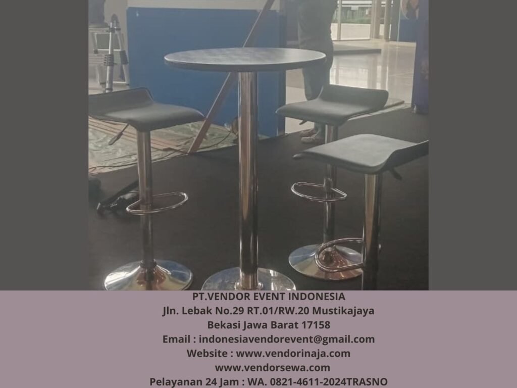 Sewa Barstool Hitam Type Kursi Kotak Ice BSD Tangerang