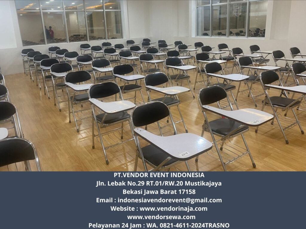 Rental Kursi Kuliah Hitam Event PT Equinox Bahari Utama