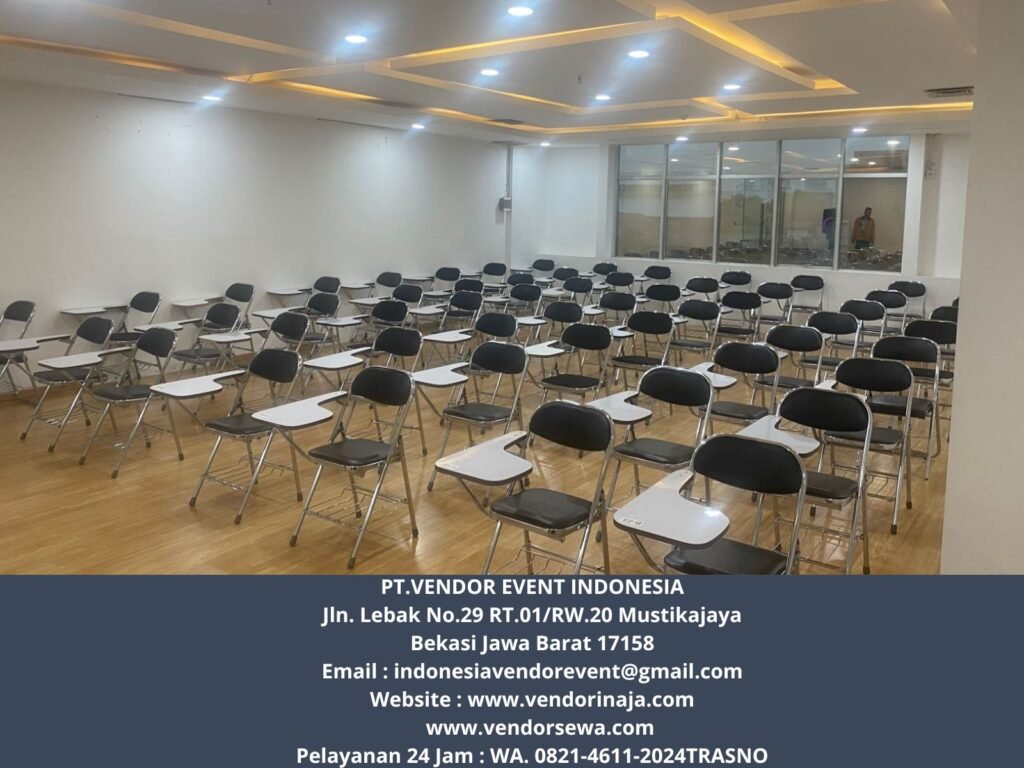 Rental Kursi Kuliah Hitam Event PT Equinox Bahari Utama