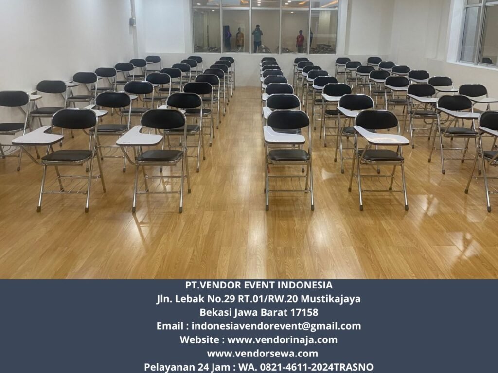 Rental Kursi Kuliah Hitam Event PT Equinox Bahari Utama