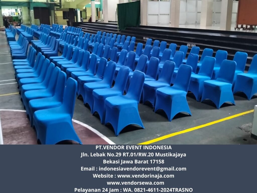 Rental Kursi Susun Cover Biru Event Pesantren Asshidiqiyah Jakarta