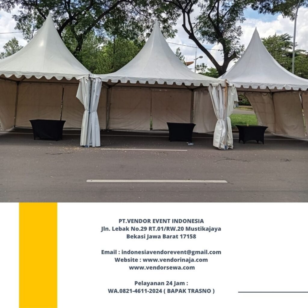 Pusat Sewa Tenda Besar Type Roder, Tenda Sarnafil, Tenda Bazar Putih Jakarta