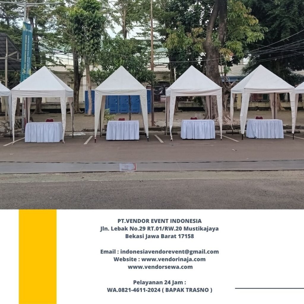 Pusat Sewa Tenda Besar Type Roder, Tenda Sarnafil, Tenda Bazar Putih Jakarta
