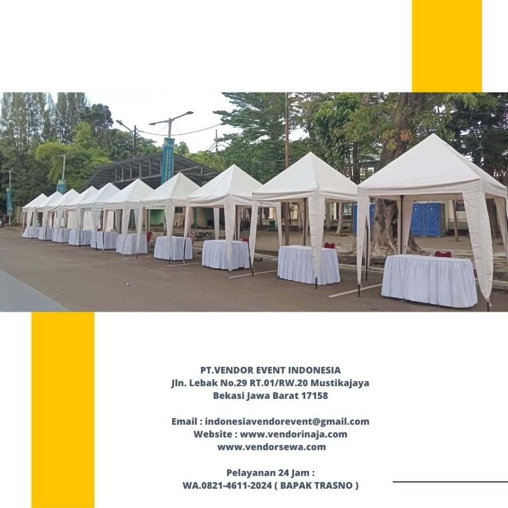 Pusat Sewa Tenda Besar Type Roder, Tenda Sarnafil, Tenda Bazar Putih Jakarta