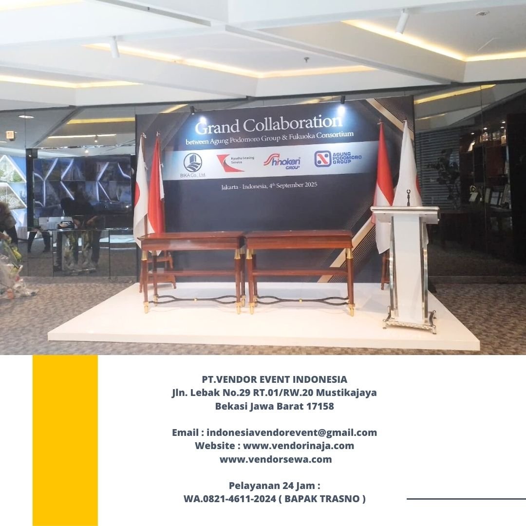 Rental Backdrop Flooring Putih Dan Podium Di Jakarta