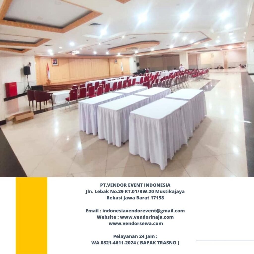 Sewa Meja Kotak Dan Lesehan Event Kemenpora jakarta