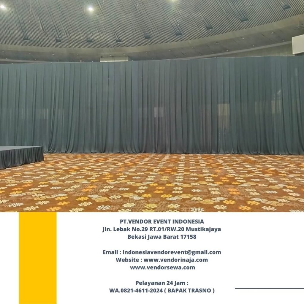 Sewa Tirai Hitam T7M Bahan Lotto Tebal Jakarta