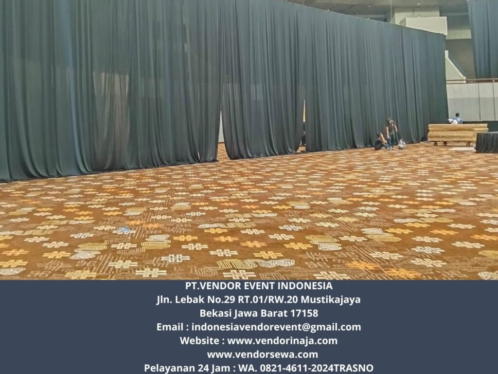 Jasa Sewa Tirai Hitam Lotto JCC Senayan Jakpus