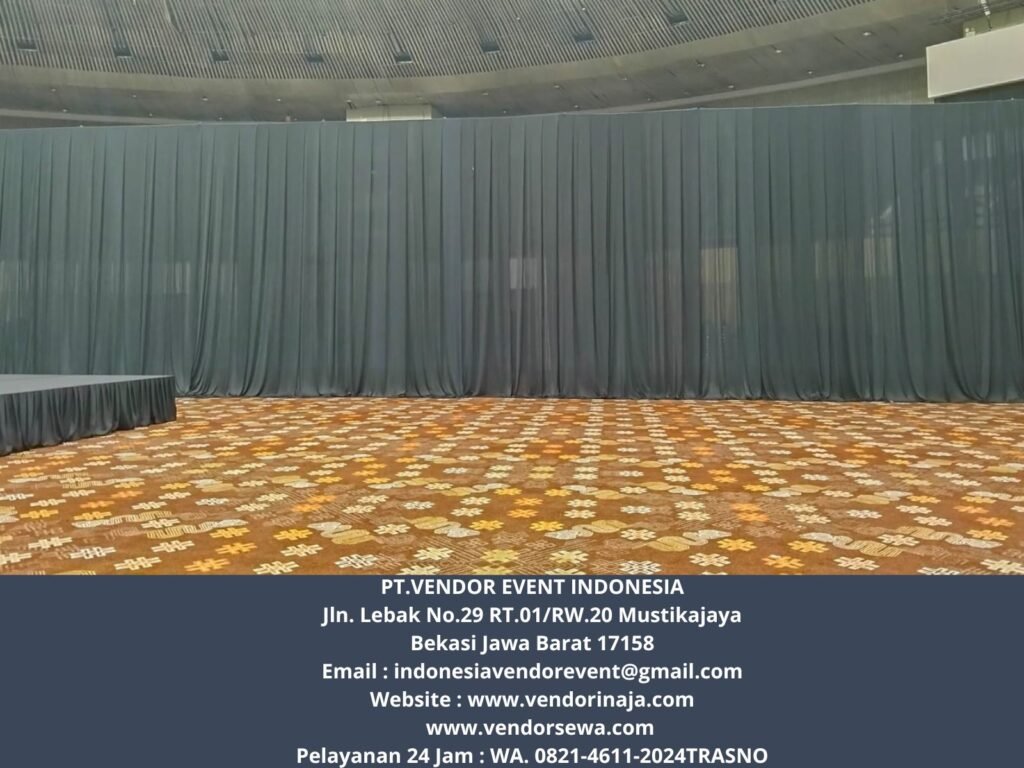 Jasa Sewa Tirai Hitam Lotto JCC Senayan Jakpus