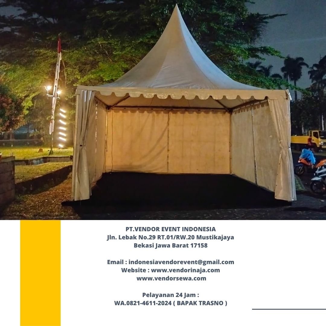 Jasa Sewa Tenda Bazar Type Sarnafil 5x5m TMII Jaktim