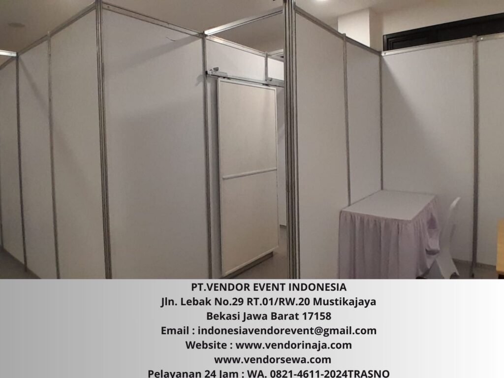 Rental Partisi Putih Ruangan Pintu Sliding Jakarta