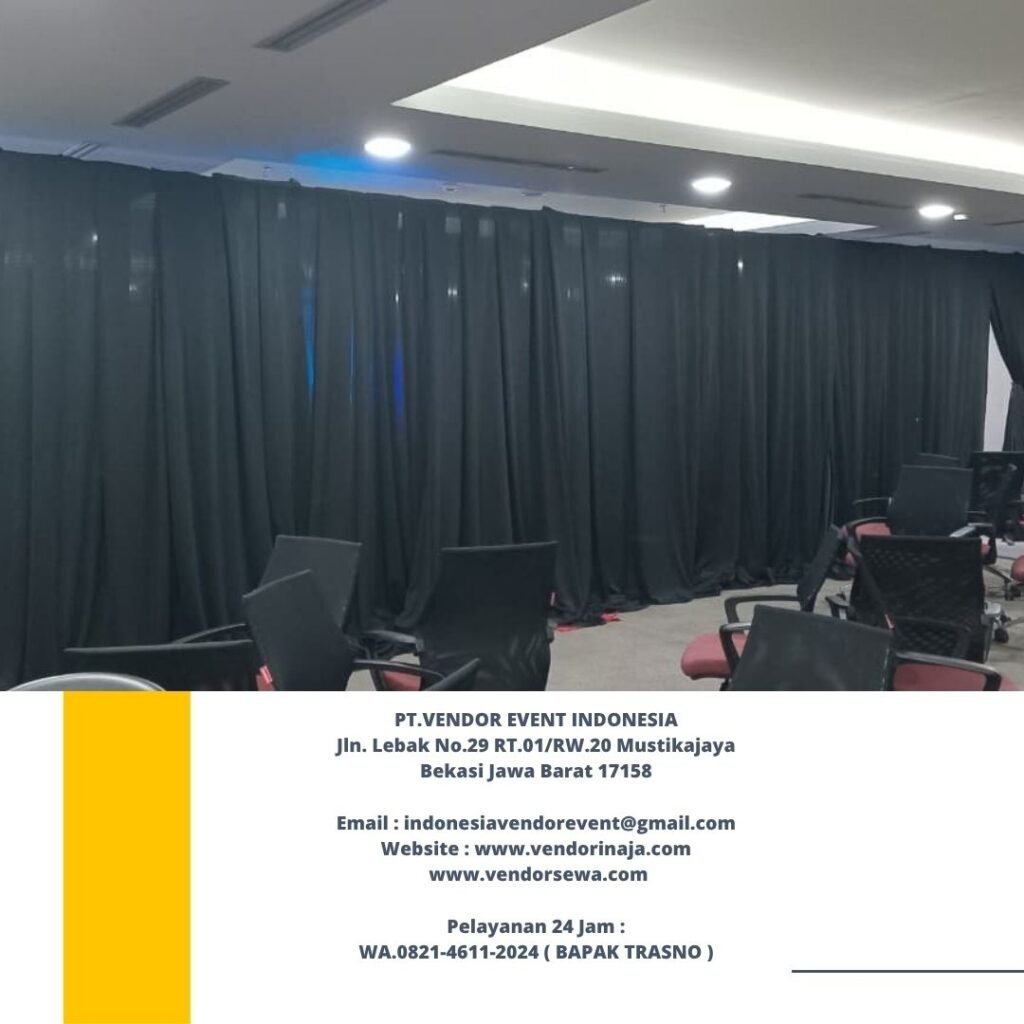 Rental Black Curtain Tinggi 2,5 Meter Jakarta