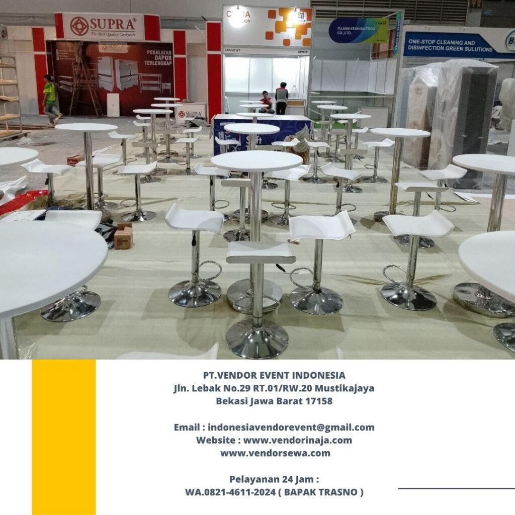 Jasa Sewa Barstool Putih Kursi Kotak Area Bogor