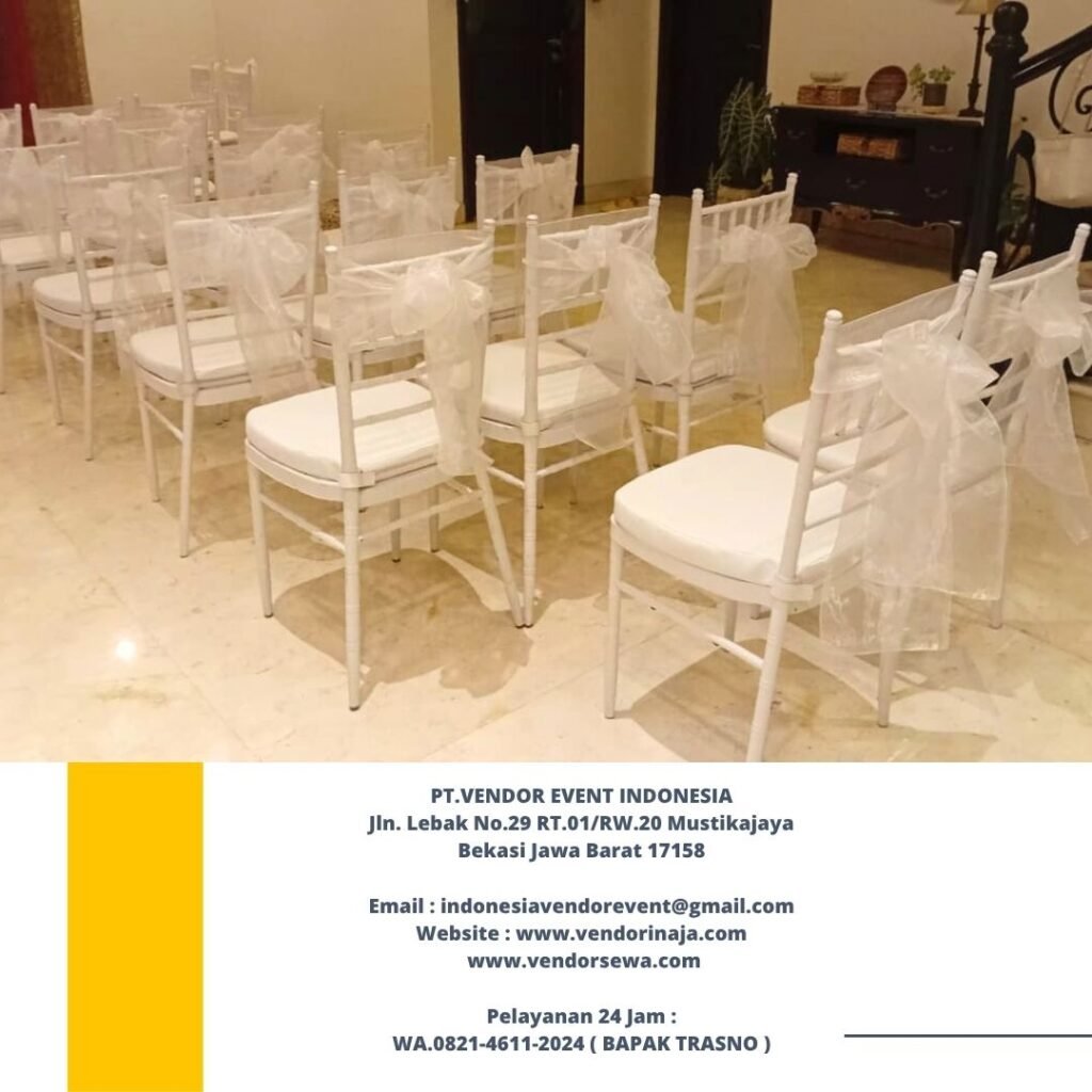 Pusat Sewa Kursi Tiffany VIP Bantalan Putih Area Jakarta