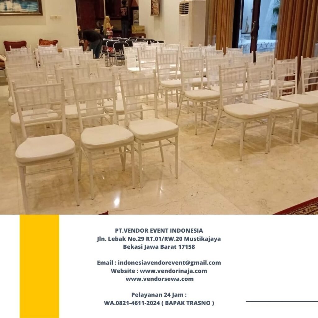 Pusat Sewa Kursi Tiffany VIP Bantalan Putih Area Jakarta