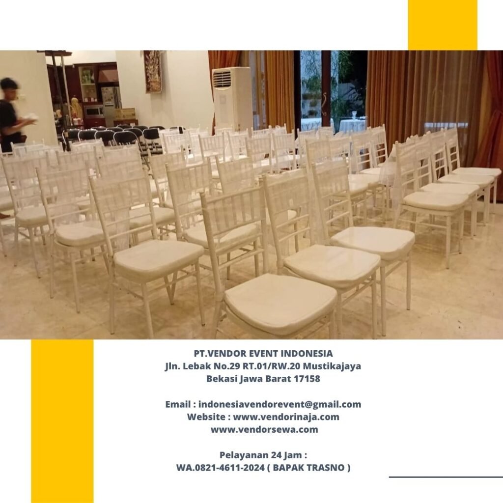 Pusat Sewa Kursi Tiffany VIP Bantalan Putih Area Jakarta
