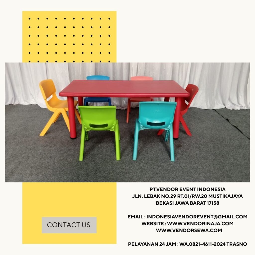 Pusat Sewa Meja Kursi anak Warna-warni Area Jakarta