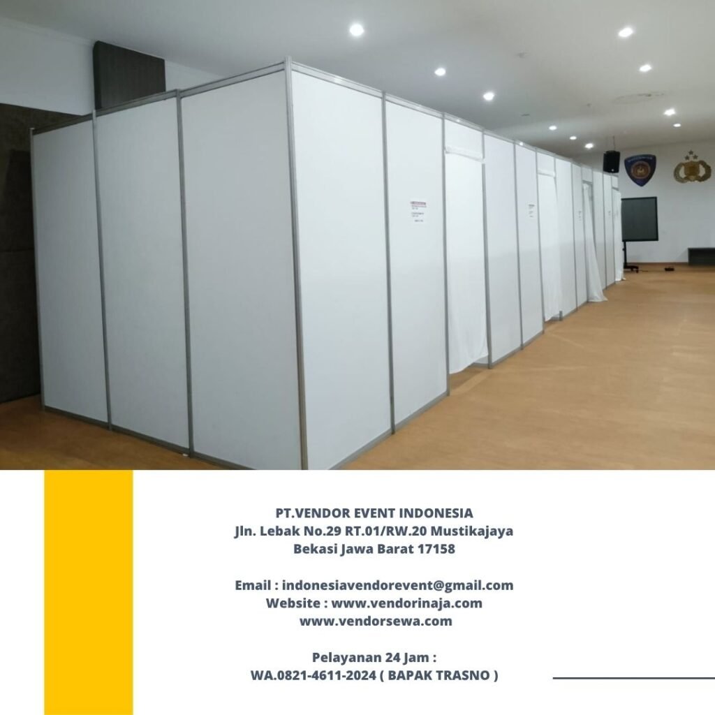 Rental Partisi Putih Type Ruang Tirai Kain Jakarta