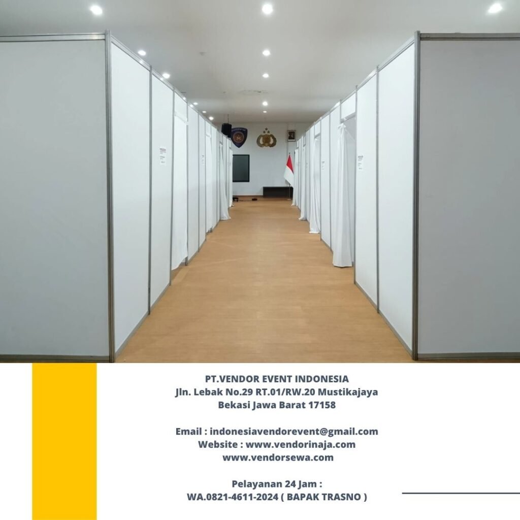 Rental Partisi Putih Type Ruang Tirai Kain Jakarta