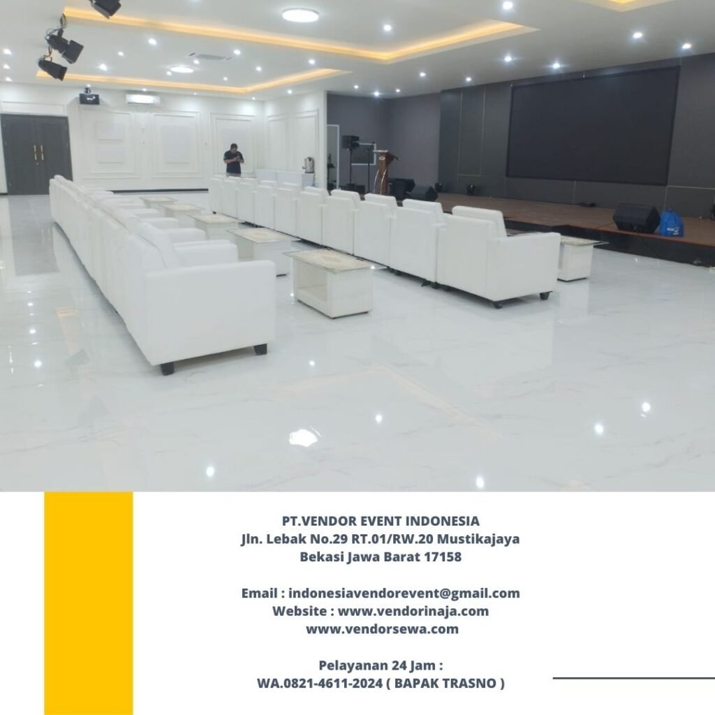 Rental Sofa Kotak Putih Minimalis Jakarta