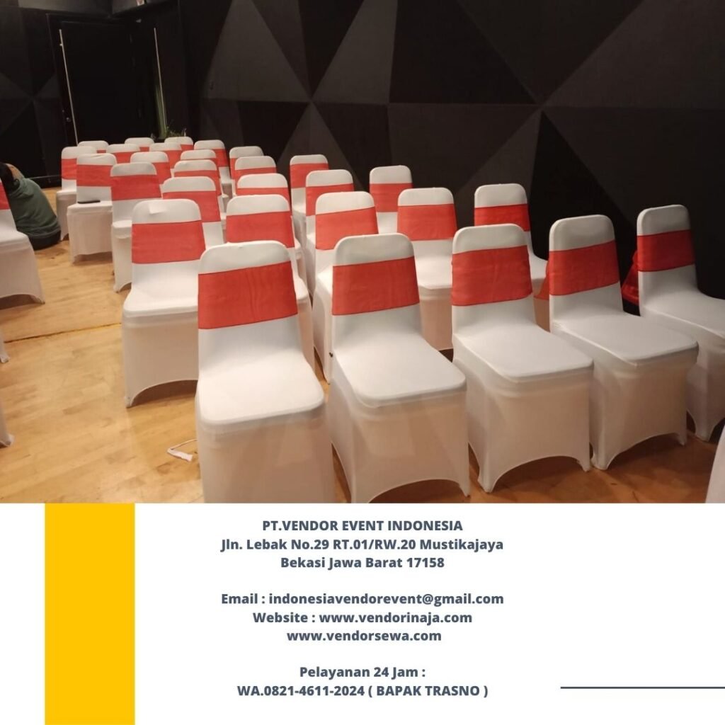 Sewa Kursi Cover Stretch Putih Area Kebayoran Lama Jakarta