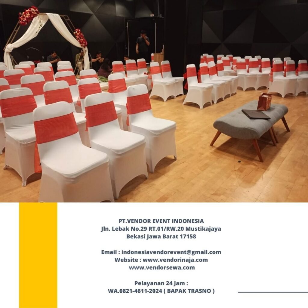 Sewa Kursi Cover Stretch Putih Area Kebayoran Lama Jakarta