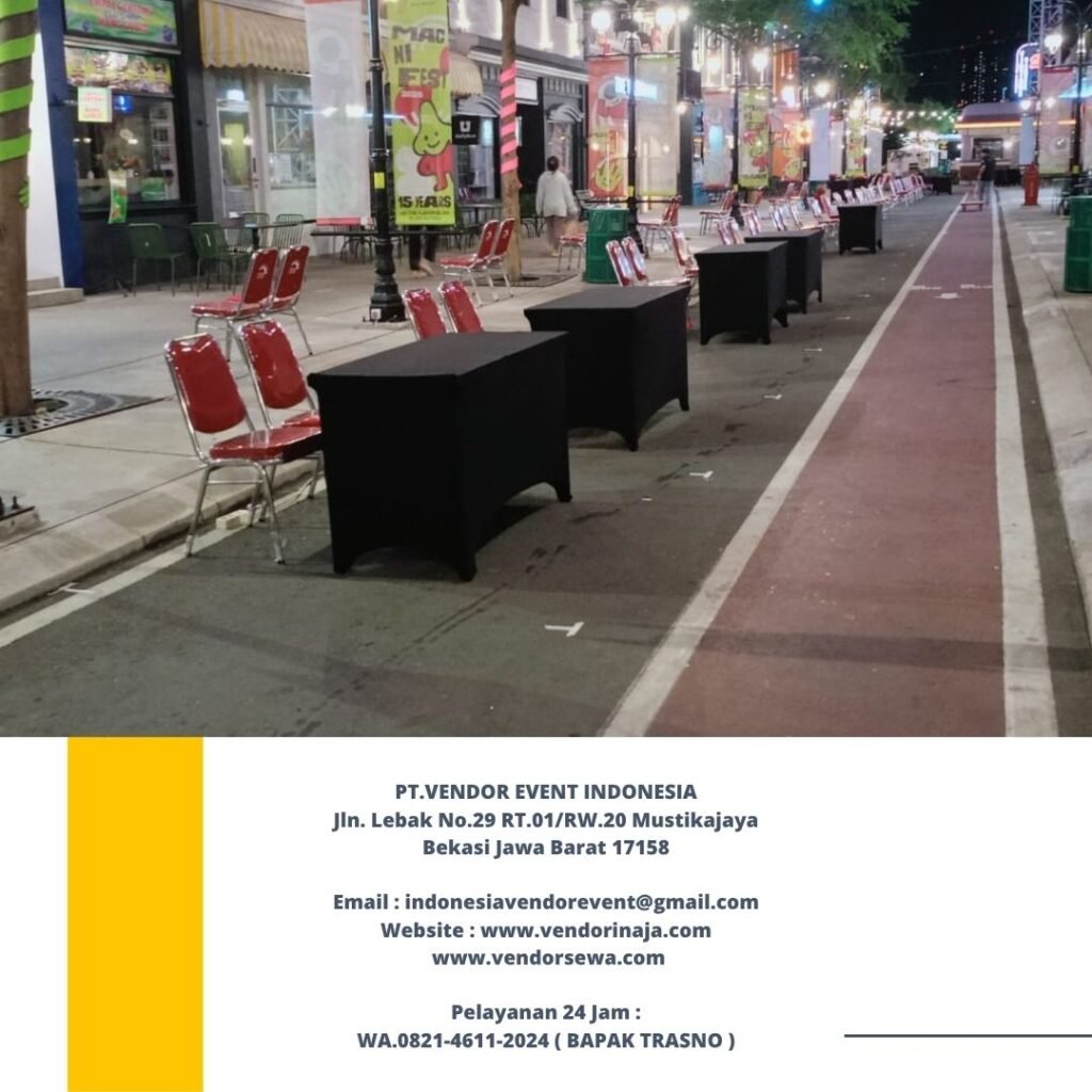 Sewa Meja Kotak Set Kursi Futura Polos Alam Sutera Jakarta