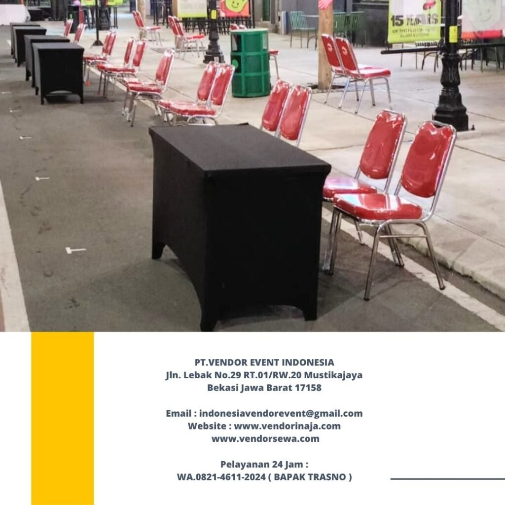 Sewa Meja Kotak Set Kursi Futura Polos Alam Sutera Jakarta