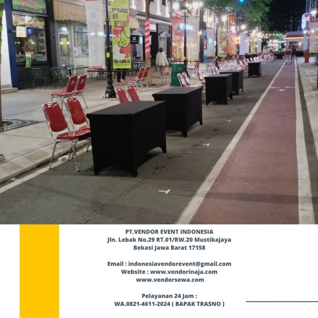 Sewa Meja Kotak Set Kursi Futura Polos Alam Sutera Jakarta