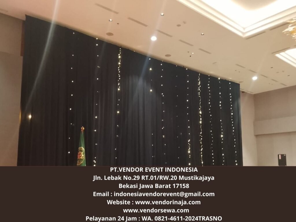 Rental Tirai Hitam Lampu Bintang Jakarta