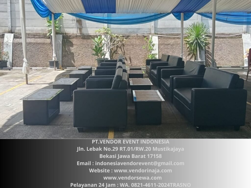 Vendor Sewa Sofa Doble Hitam Event KPPBC TMP