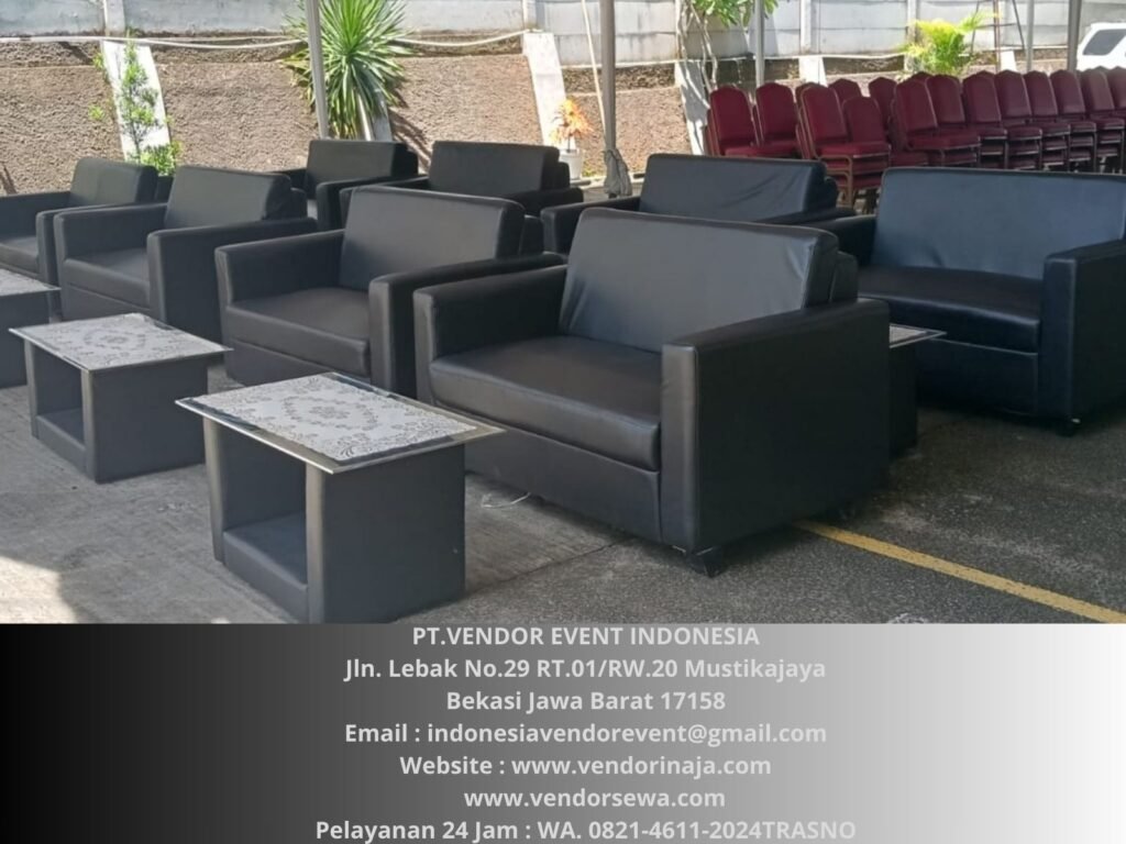 Vendor Sewa Sofa Doble Hitam Event KPPBC TMP