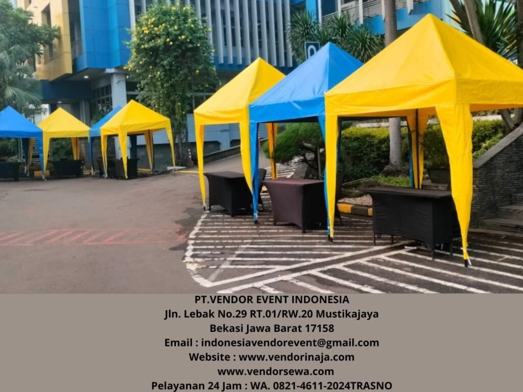 Rental Tenda Bazar Atap Biru,Putih,Kuning Jakarta