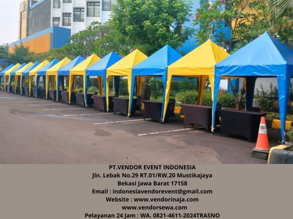 Rental Tenda Bazar Atap Biru,Putih,Kuning Jakarta