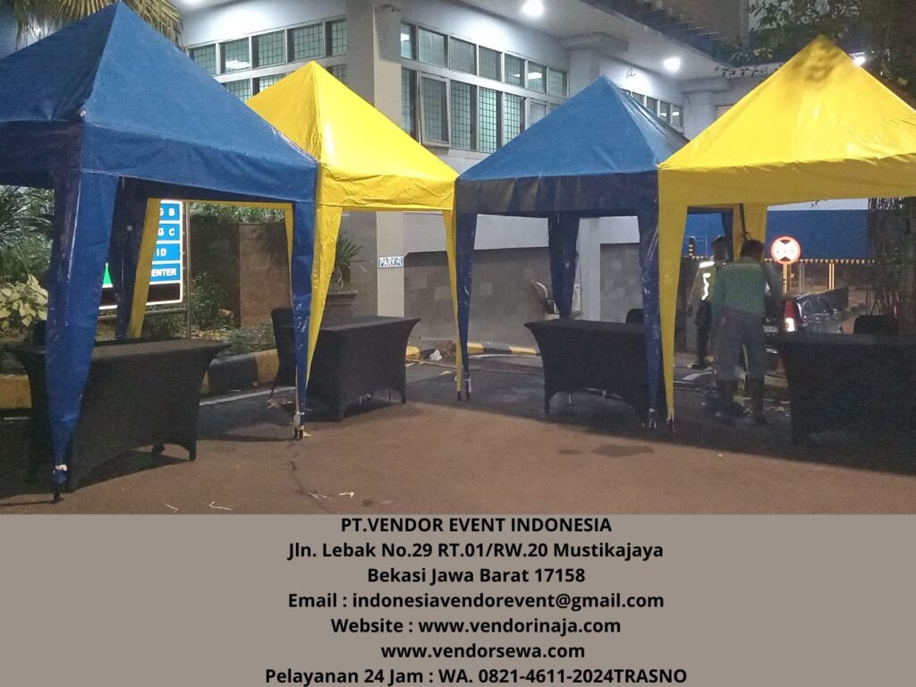 Rental Tenda Bazar Atap Biru,Putih,Kuning Jakarta