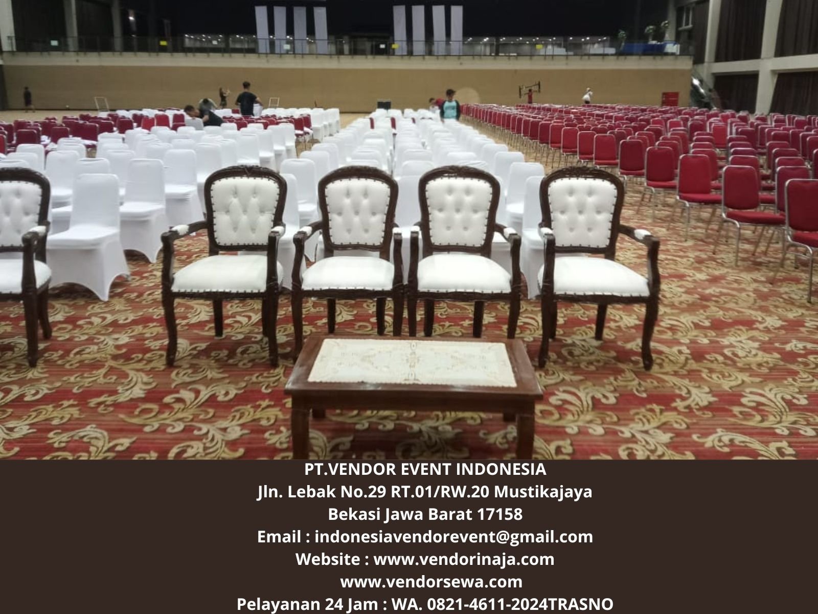 Vendor Penyewaan Kursi Arms Chair Set Meja VIP Patra jasa