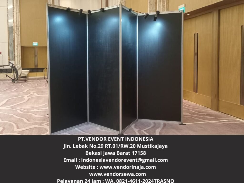 Rental Partisi Hitam Zig Zag Area Jakarta