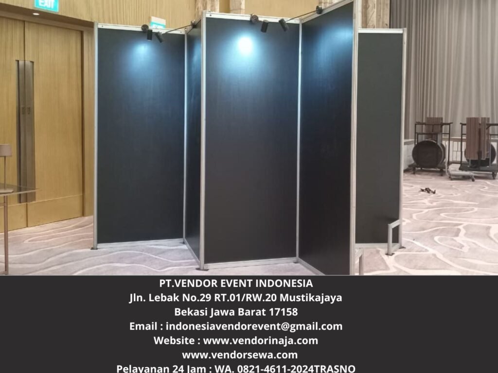 Rental Partisi Hitam Zig Zag Area Jakarta