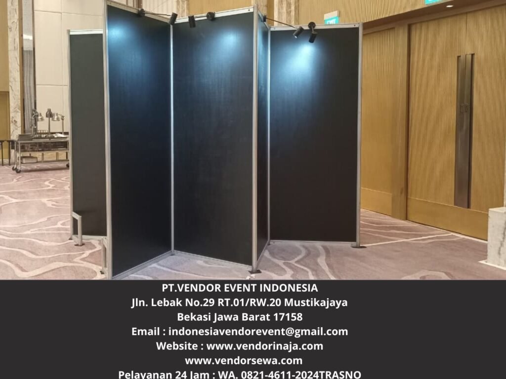 Rental Partisi Hitam Zig Zag Area Jakarta