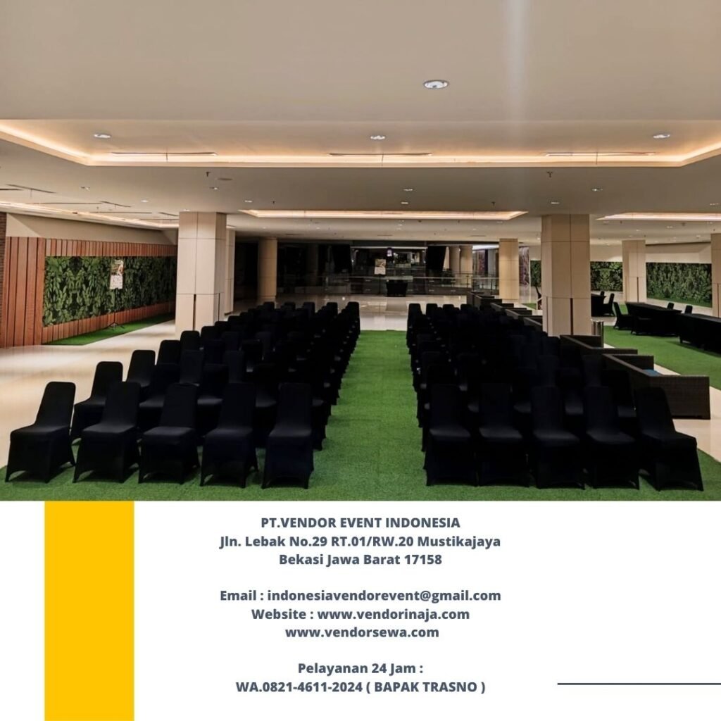 Rental Kursi Susun Futura Cover Hitam Model Ketat Area Jakarta