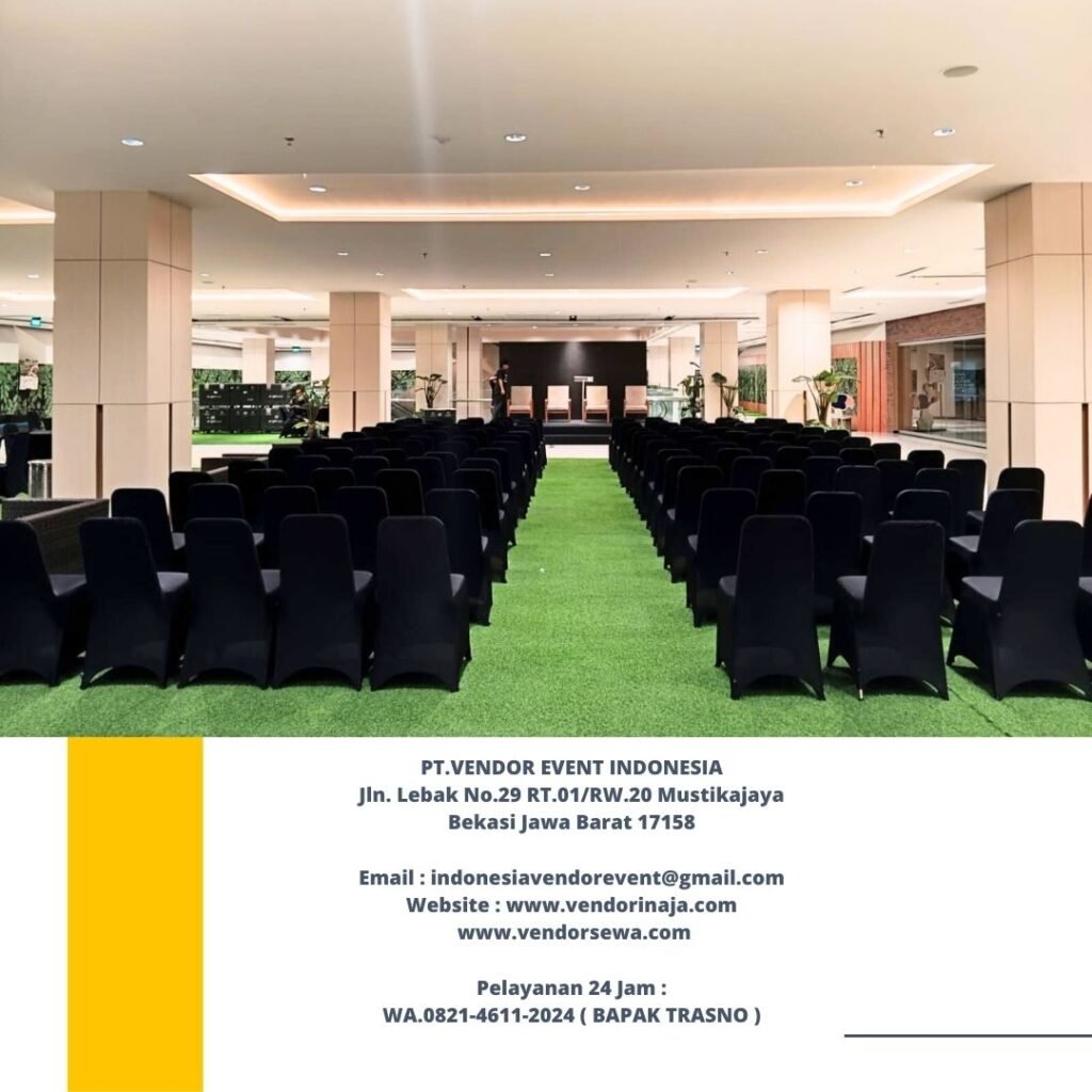 Rental Kursi Susun Futura Cover Hitam Model Ketat Area Jakarta