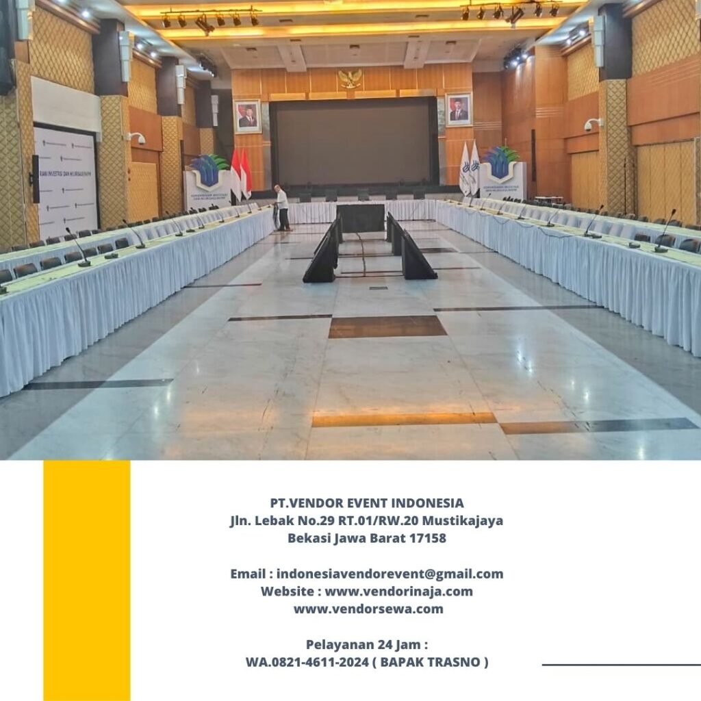 Rental Meja IBm 180x45cm Cover Putih Dan Kursi Susun Bogor