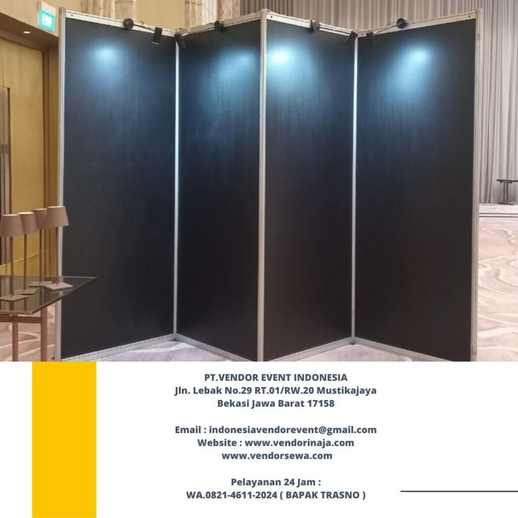 Rental Partisi Hitam Zig zag Event Regis Hotel