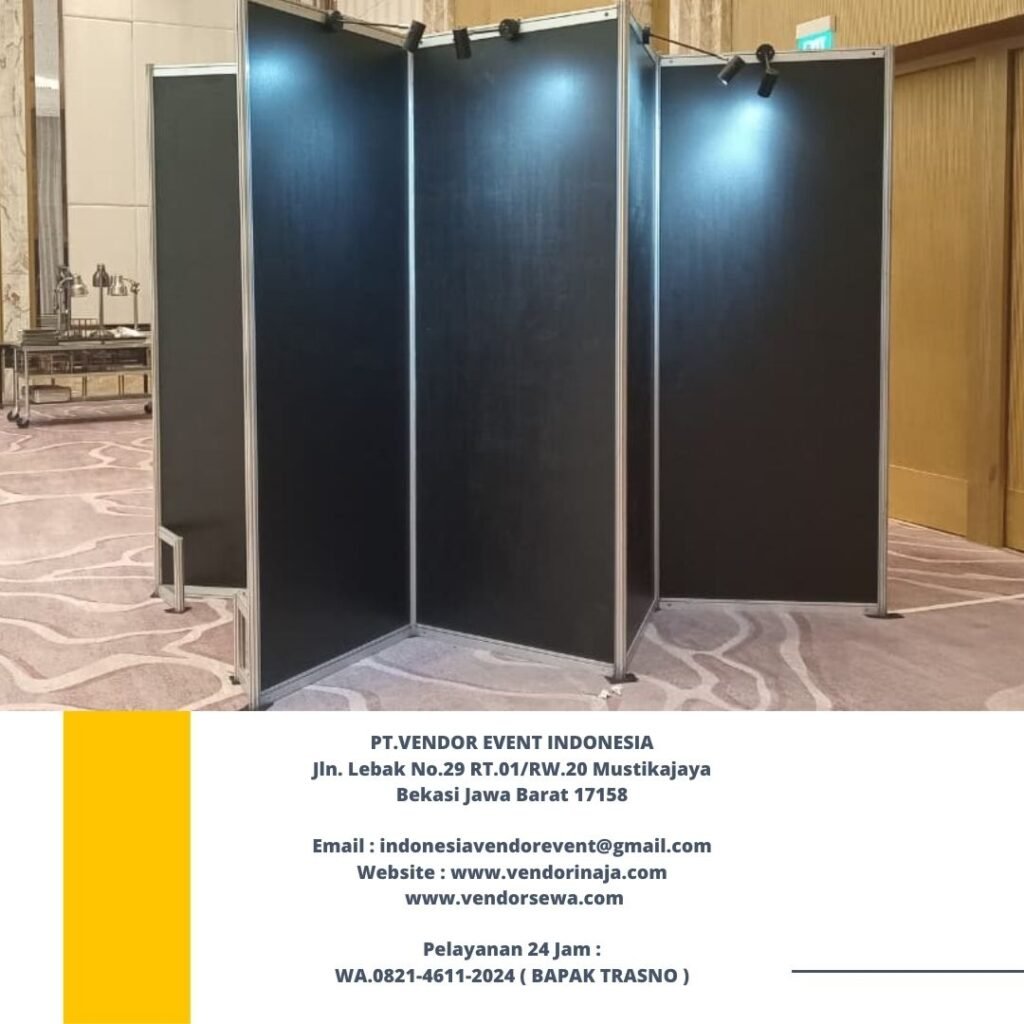 Rental Partisi Hitam Zig zag Event Regis Hotel